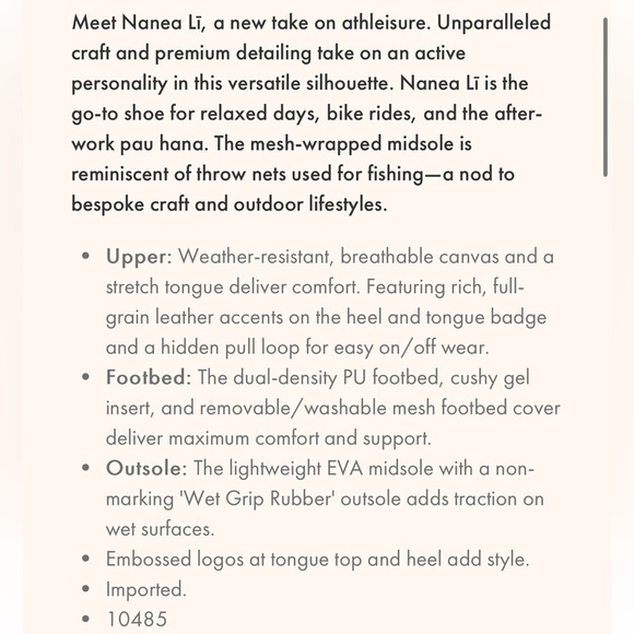 OluKai Men's Nanea Li Sneakers in Pale Gray Size 12 - Picture 12 of 12